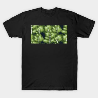 green spring birch tree forest T-Shirt